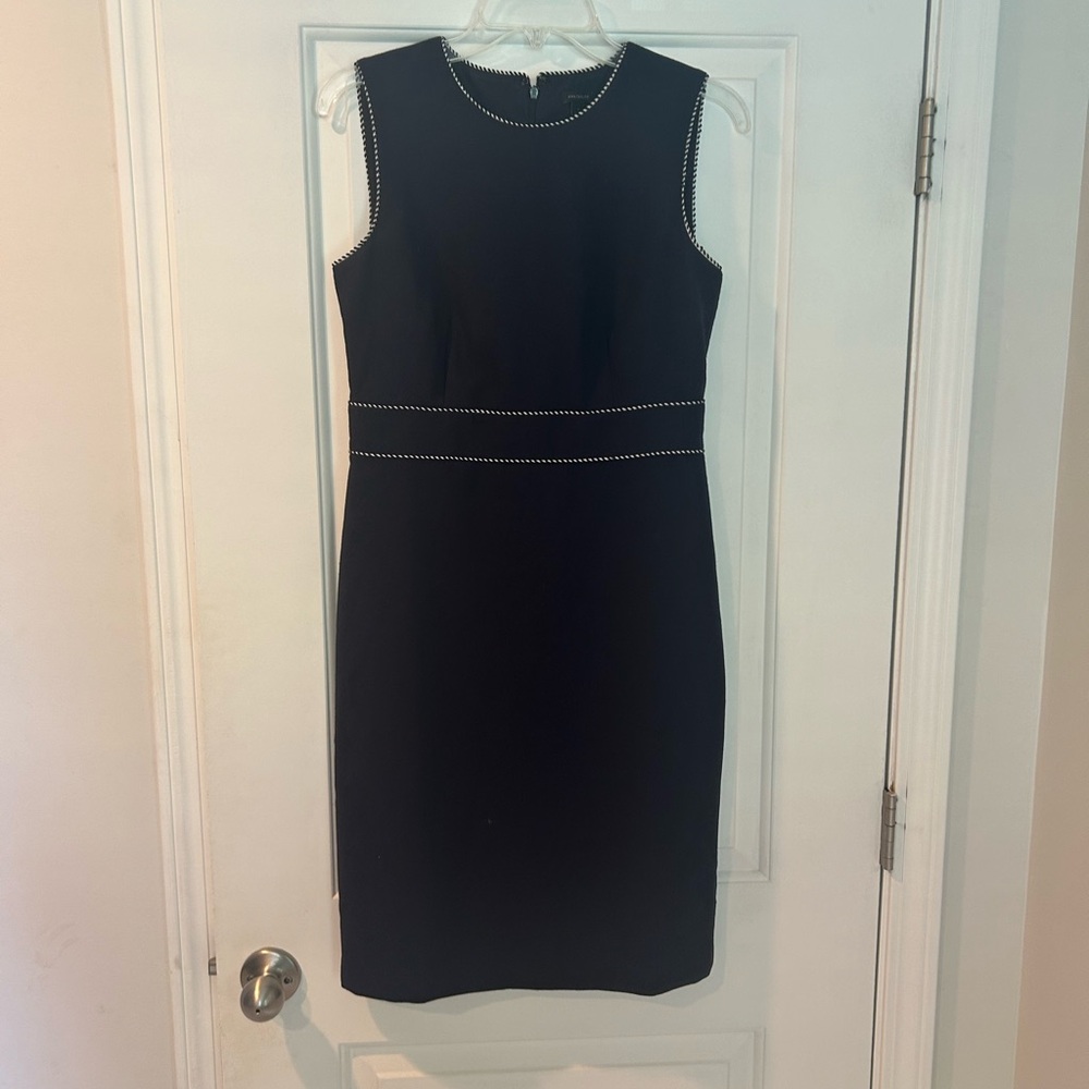 Ann Taylor Navy Sheath Midi Dress